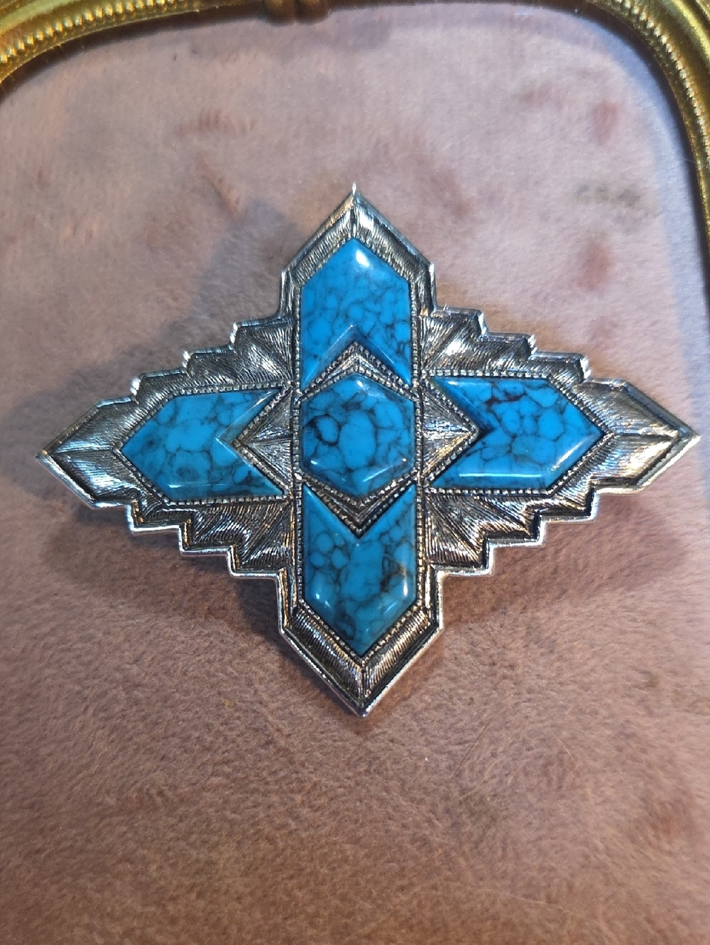 Vintage 1974 "Inca" Brooch Designed by Sarah Coventry